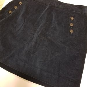 Banana Republic Navy Corduroy Skirt
